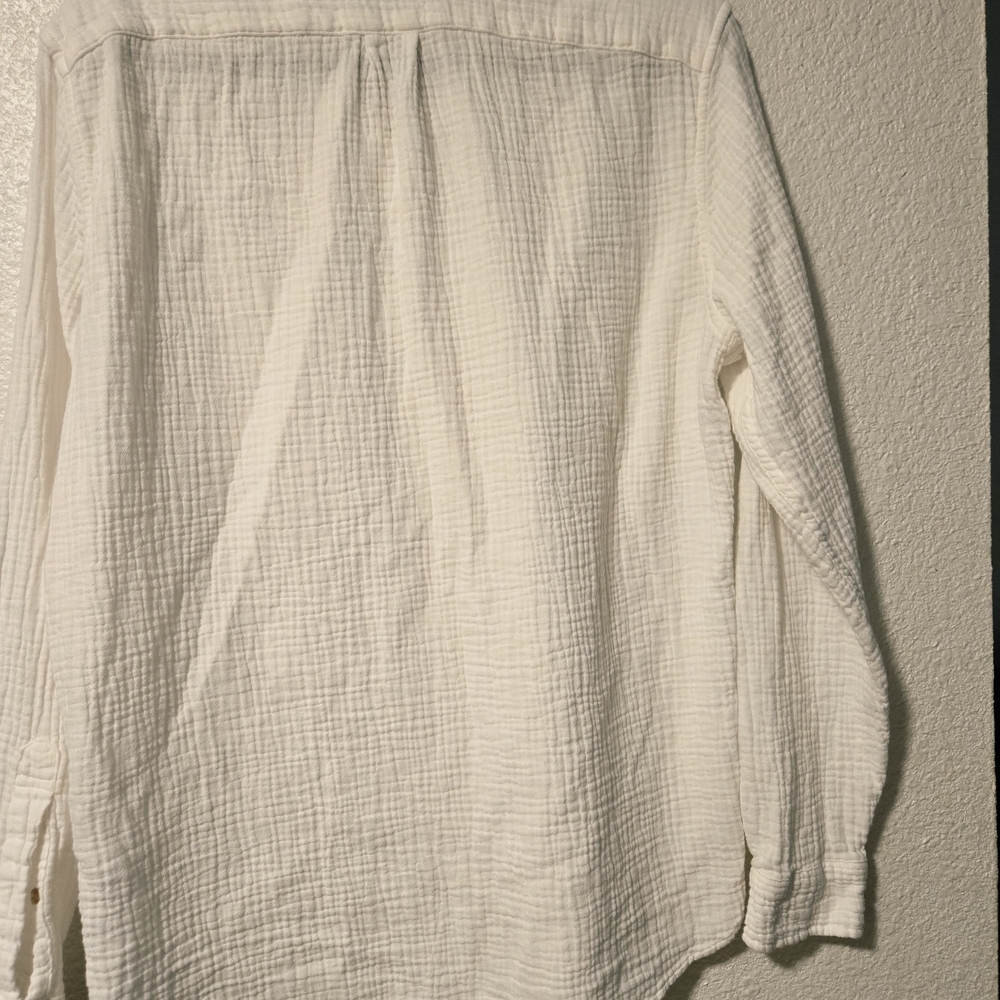 J. Crew White Textured Shirt - Picture 8 of 8